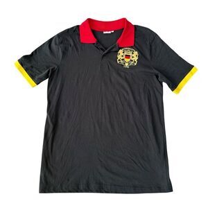 Reward Collection Germany 2016 men's black polo shirt red collar sz L